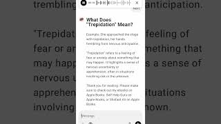 What Does quotTrepidationquot Mean [upl. by Gustin]