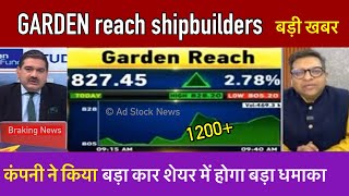 GARDER reach shipbuilders share latest news  Garden reach shipbuilders share target [upl. by Parthen]