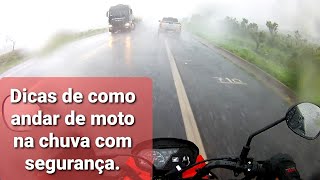 Dicas de como andar na chuva de moto com segurança  POP 110i [upl. by Gladi647]