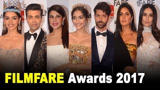 FILMFARE Awards 2017 Red Carpet FULL HD Video  HrithikKareenaKatrinaShahidVarunJacqueline [upl. by Nittirb546]