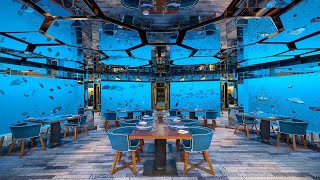 Underwater restaurant in the Maldives  Surreal fine dining experience [upl. by Petrine]