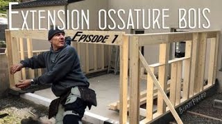 construire son Extension en ossature bois 1 [upl. by Clo561]