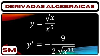 Derivadas Algebraicas Con Radicales  29 [upl. by Suiravaj446]