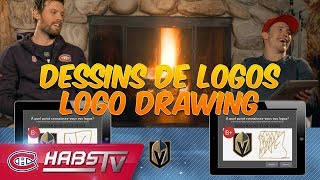 Shea Weber and Brendan Gallagher draw NHL logos [upl. by Ynaffyt]