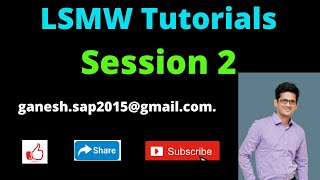 SAP LSMW Session 2 by Ganesh Padala  Data Migration in SAP  Tools for uploading Data  Record [upl. by Allegra]