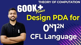 Lec51 Design PDA for 0n12n CFL Language  Very Important Must Watch [upl. by Kort]