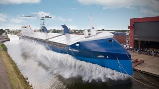 7 Awesome Ship Side Launch Videos [upl. by Perdita448]