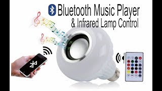 Led Music BulbLampu Infrared dan Speaker Bluetooth [upl. by Etteluap]