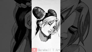 Drawing Cujoh Jolyne JoJos Bizarre Adventure Stone Ocean shorts [upl. by Ahsiekel394]