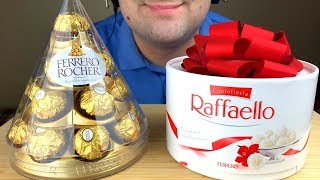 ASMR FERRERO CANDY PARTY FERRERO ROCHER CHOCOLATE amp RAFFAELLO EATING SOUNDS MUKBANG [upl. by Caundra]