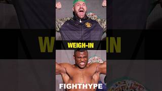 FURY VS NGANNOU WEIGHIN  BIGGEST amp BADDEST TIP THE SCALES [upl. by Aala627]