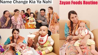 Zayan Ka Name Change Kia Ya Nahi  Zayan Baby Ki Daily Foods Routine amp Ideas  Momina Ali [upl. by Esther]