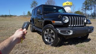 2018 Jeep Wrangler Sahara JL Start Up Walkaround Test Drive and Review [upl. by Ladd492]