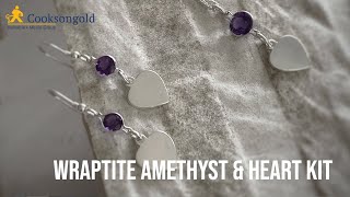 Wraptite Amethyst and Heart Earrings amp Pendant [upl. by Yancey486]