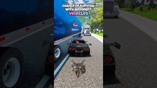 Chance of survival with different vehicles beamng beamngdrive game gameplay gaming beamngcrash [upl. by Atin]