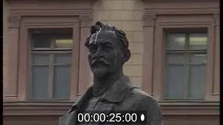 Moscow Monument of Felix Dzerzhinsky near Lubyanka Square in Moscow KGB headquarters 1990 [upl. by Annovahs]