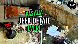 Deep Cleaning The Nastiest Seats  Filthy Jeep Car Detailing  Insanely Satisfying Transformations [upl. by Eceertal]