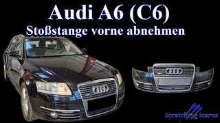 Audi A6 C6 Stoßstange vorne abbauen  Tutorial [upl. by Krock]