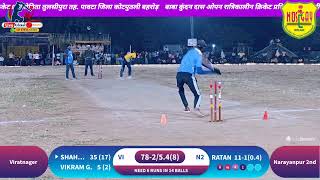 Viratnagar eleven 🆚 narayanpur junior 1st round match Baba kundandas night tournament Tulsipura [upl. by Cormick861]