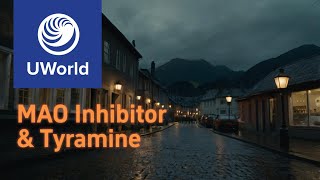 MAO Inhibitor with Tyramine Monoamine Oxidase Inhibitor  UWorld Psychiatry USMLE Step 1 [upl. by Nosreve]