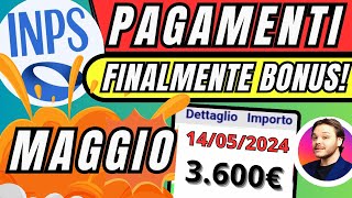 INPS PAGAMENTI🔴FINALMENTE BONUS MAGGIO✅Nuove date AUU NASPI 100€ [upl. by Eniamaj]