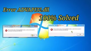 Error ADVAPI32DLL  How to Solve ADVAPI32dll  Error advapi32dll  Adobe Reader abvapi32dll [upl. by Llecrep]