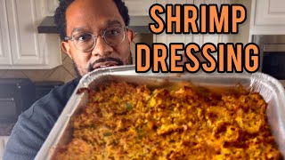 THE BEST SHRIMP DRESSING EVER AIR FRYER thanksgivingcornbread dressingdressing airfryerrecipes [upl. by Ahsinak]