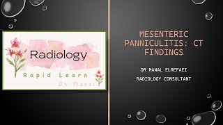 03AbdomenMesenteric Panniculitis [upl. by Airetak]