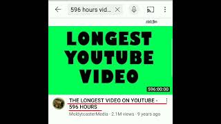 Longest Video on YouTube 596 Hours 🤔  Full details  YouTube ki Sabse Bari Video  alokjha [upl. by Cecelia]