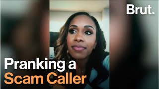 News Anchor Outsmarts Scam Caller in a Viral Video [upl. by Akcirahs]