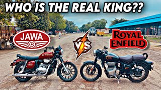 JAWA 42 vs ROYAL ENFIELD CLASSIC 350 ❤️‍🔥  Deadliest Comparison🥵  royalenfiled jawa classic350 [upl. by Nepets254]