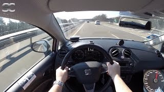 Seat Ibiza ST 12 TDI 2015 on German Autobahn  POV Top Speed Drive [upl. by Steven]