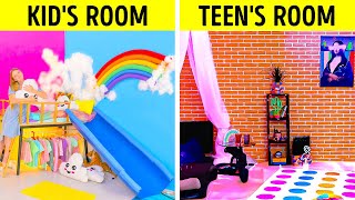 DIY Bedroom Makeover For Teens  Amazing Kids Room Renovation [upl. by Ocin]