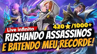 🔴LIVE INFINITA 4201000 RUSHANDO BR NOLAN GLOBAL NAT E MEU RECORD DE STARS  MLBB [upl. by Cirle]