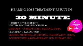 Hearing Loss Treatment Result in 30 minute  Srigiri Ayurvedic Hospital [upl. by Rap481]