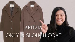 Aritzia Wool Coat Review  Comparing Only Coat amp Slouch Coat  Mitanshii [upl. by Ailasor764]