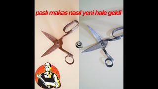 PASLANMIŞ MAKAS NASIL YENİ HALE GELDİ ✂️✂️✂️✂️✂️ [upl. by Weisbrodt]