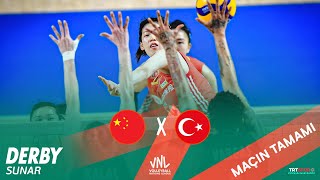 Maçın Tamamı  Türkiye  Çin quot2024 Kadınlar VNL Hong Kong Etabı 3 Maçquot X Derby [upl. by Ielhsa629]