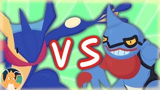 Toxicroak VS Greninja  epic pokemon animation [upl. by Arza]