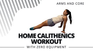 Beginner Calisthenics Workout  Arms and Core Exercises  No Equipment [upl. by Grof]