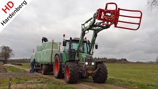 Fendt Farmer 412  Collecting bales  Bronkhorst  Uddel  Netherlands  2015 [upl. by Maretz]