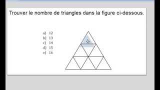 test psychotechnique comptez les triangles [upl. by Siugram]