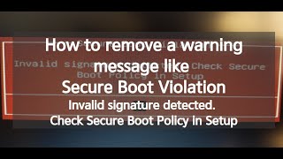 The warning message  Secure Boot Violation in ASUS laptop [upl. by Strong134]