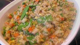 Asian Stir Fry Vegetable Fried Rice  Chinese Fried Rice Recipe [upl. by Bouley]