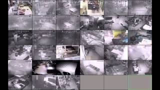 Witson CMS CCTV live 6 remote sites 33 cameras total  Night Mode [upl. by Savadove]