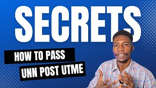 How to Pass UNN Post UTME Examination [upl. by Atteuqcaj]