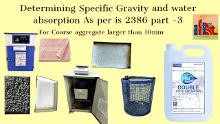 Specific Gravity and water absorption test as per is 2386 part 3 [upl. by Ecyak546]