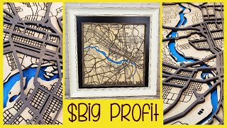 Make BIG Money – How to Make the Easiest 3D Laser Cut Map [upl. by Cypro]