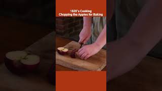 1820s Cooking  Chopping the Apples for Baking historiccooking americanfrontier dutchoven [upl. by Culberson]