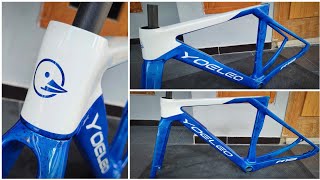 Custom Paint Frame Yoeleo R12 Marble Candy Blue [upl. by Renaxela]